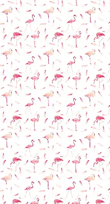 Estores de rolo interiores para janela Flamingos e suas penas