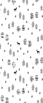 Estores de rolo interiores Árvores e veados desenhados