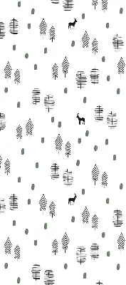 Estores de rolo interiores Árvores e veados desenhados