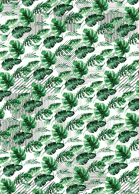 Estores de rolo para porta de varanda Folhas tropicais