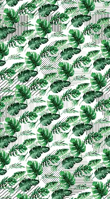 Estores de rolo para porta de varanda Folhas tropicais