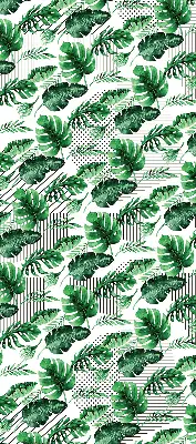 Estores de rolo para porta de varanda Folhas tropicais