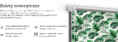 Estores de rolo para porta de varanda Folhas tropicais