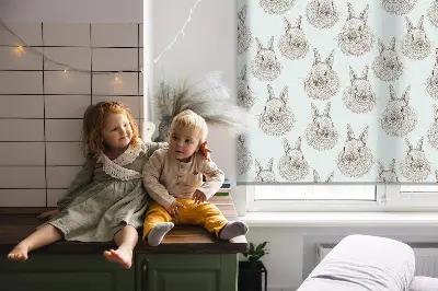 Estores de rolo interiores para janela Coelhos
