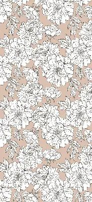 Estores de rolo para janela flores desenhadas