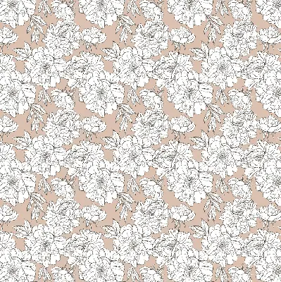 Estores de rolo para janela flores desenhadas
