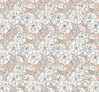 Estores de rolo para janela flores desenhadas