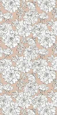 Estores de rolo para janela flores desenhadas