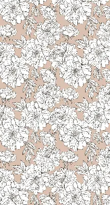 Estores de rolo para janela flores desenhadas