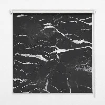 Estores de rolo interiores para janela mármore preto