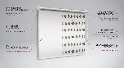 Estores de rolo para porta de varanda Fases da Lua
