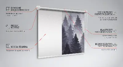 Estores de rolo interiores para janela Floresta enevoada