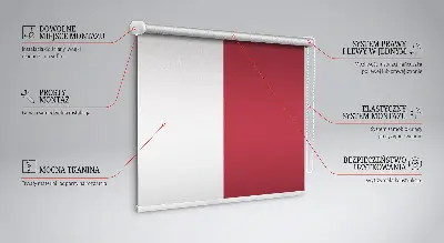 Estores de rolo para janela vermelho escuro
