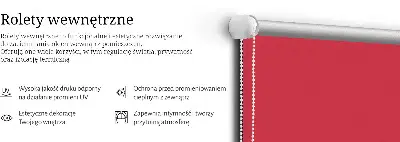 Estores de rolo interiores Vermelho