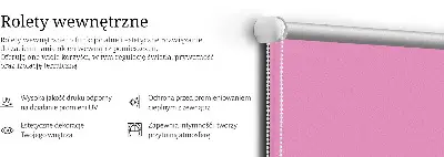 Estores de rolo interiores Rosa