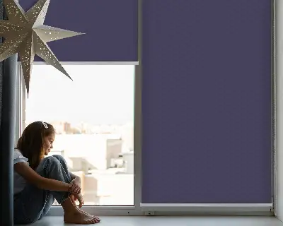 Estores de rolo para porta de varanda Roxo escuro