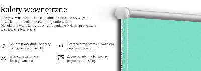 Estores de rolo interiores Turquesa