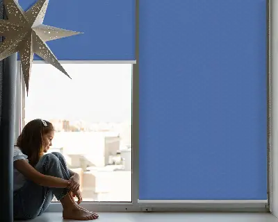 Estores de rolo interiores Azul