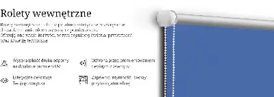 Estores de rolo interiores Azul