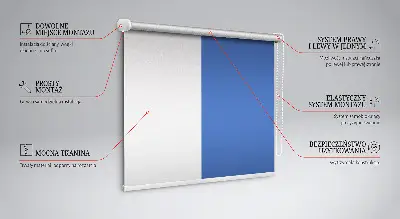 Estores de rolo interiores Azul