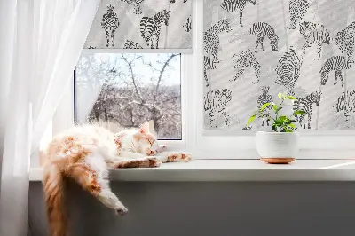 Estores de rolo para janela Animais cinzentos