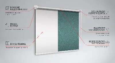 Estores de rolo interiores Folhas verdes de palmeira