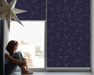 Estores de rolo para porta de varanda Constelação de estrelas