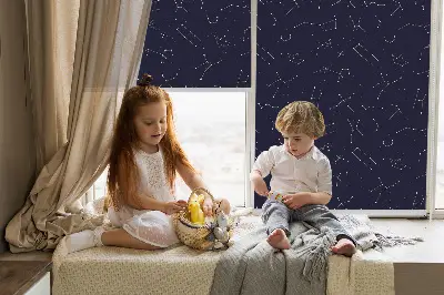 Estores de rolo para porta de varanda Constelação de estrelas