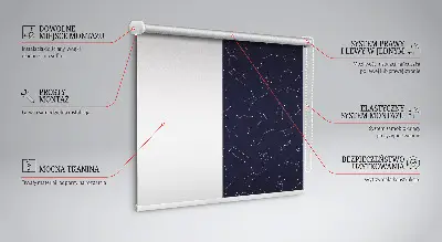 Estores de rolo para porta de varanda Constelação de estrelas