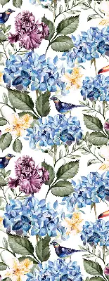 Estores de rolo interiores para janela Tucanos e flores
