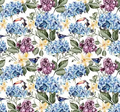 Estores de rolo interiores para janela Tucanos e flores