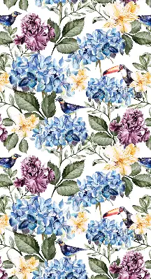 Estores de rolo interiores para janela Tucanos e flores