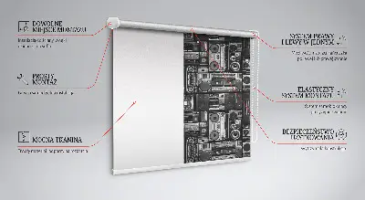 Estores de rolo interiores Alto-falantes de rádio