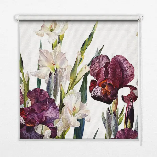 Estores de rolo para porta de varanda Florzinhas