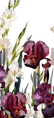 Estores de rolo para porta de varanda Florzinhas