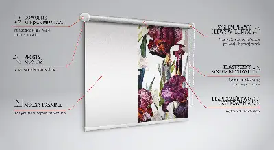 Estores de rolo para porta de varanda Florzinhas
