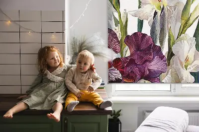 Estores de rolo para porta de varanda Florzinhas