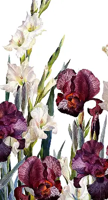 Estores de rolo para porta de varanda Florzinhas