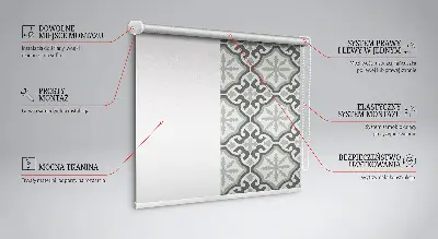 Estores de rolo interiores para janela Azulejo marroquino