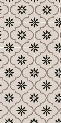 Estores de rolo interiores para janela Azulejo marroquino em forma de flor