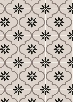 Estores de rolo interiores para janela Azulejo marroquino em forma de flor