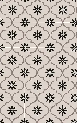 Estores de rolo interiores para janela Azulejo marroquino em forma de flor