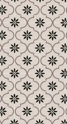 Estores de rolo interiores para janela Azulejo marroquino em forma de flor