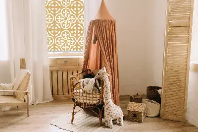 Estores de rolo em tecido Azulejo com padrão folclórico português