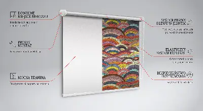 Estores de rolo para porta de varanda Ondas e semicírculos
