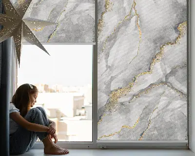 Estores de rolo interiores para janela Mármore cinza