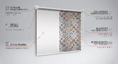 Estores de rolo para porta de varanda losangos decorativos