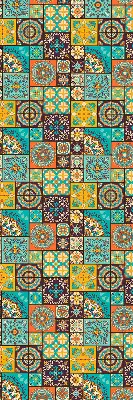 Estores de rolo interiores para janela mandala colorida