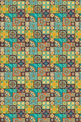 Estores de rolo interiores para janela mandala colorida