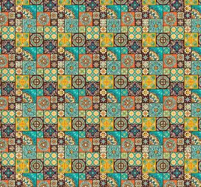 Estores de rolo interiores para janela mandala colorida